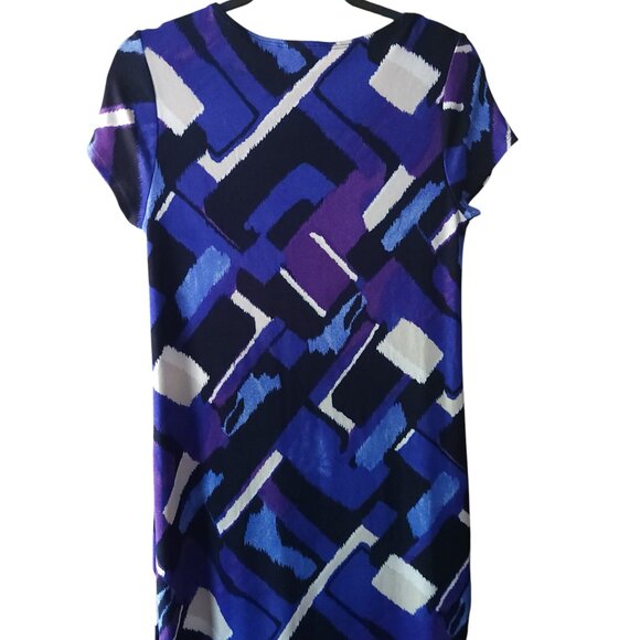 Chicos Travelers™ Classic Abstract Maxi Dress Purple Indigo Small - Picture 5 of 9